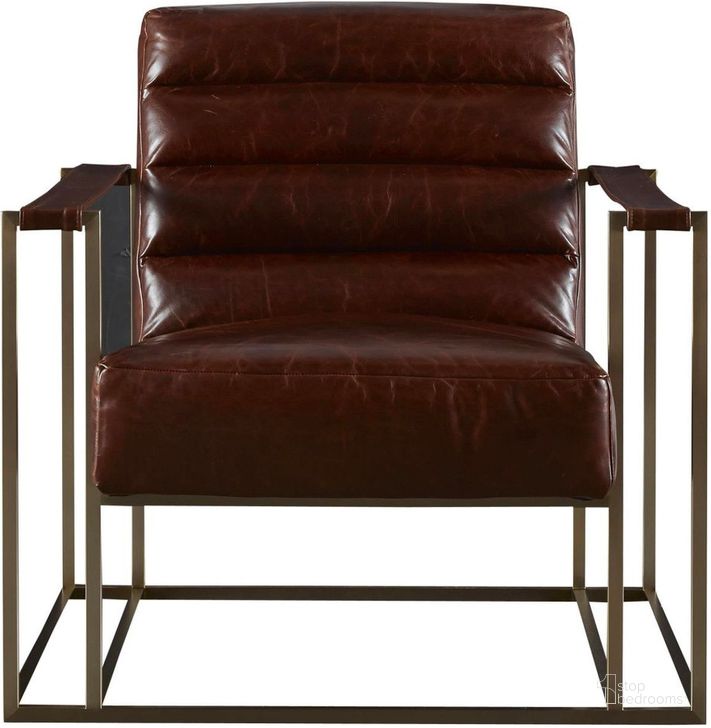 The appearance of Curated Jensen Brown Accent Chair designed by Universal in the modern / contemporary interior design. This brown piece of furniture  was selected by 1StopBedrooms from Jensen Collection to add a touch of cosiness and style into your home. Sku: 687535-650. Material: Leather. Product Type: Accent Chair. Key Features: Tufted. Image1