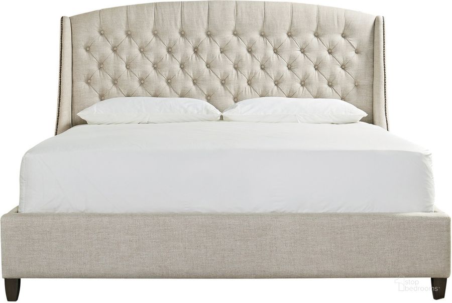 The appearance of Curated Linen Halston King Platform Bed designed by Universal in the modern / contemporary interior design. This white piece of furniture  was selected by 1StopBedrooms from Curated Collection to add a touch of cosiness and style into your home. Sku: 552260;55226F. Bed Type: Platform Bed. Product Type: Platform Bed. Bed Size: King. Image1