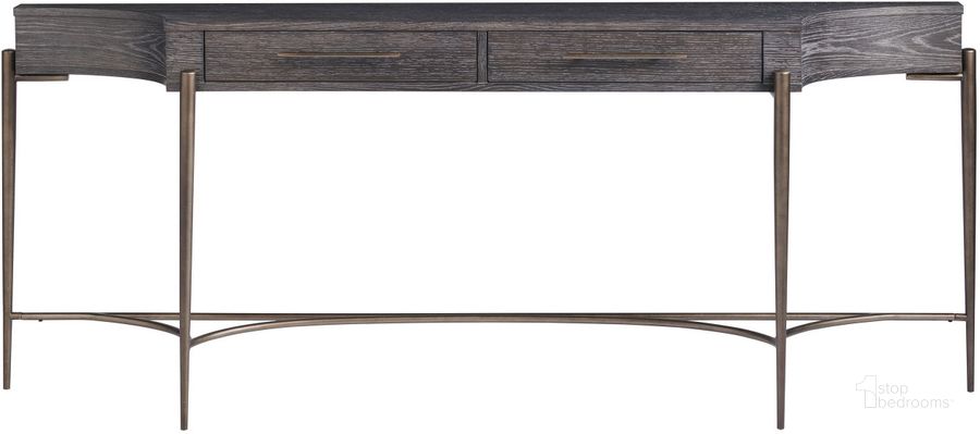 The appearance of Curated Oslo Onyx Console Table designed by Universal in the transitional interior design. This brown and gray piece of furniture  was selected by 1StopBedrooms from Curated Collection to add a touch of cosiness and style into your home. Sku: 915A803. Product Type: Console Table. Material: Nylon. Image1