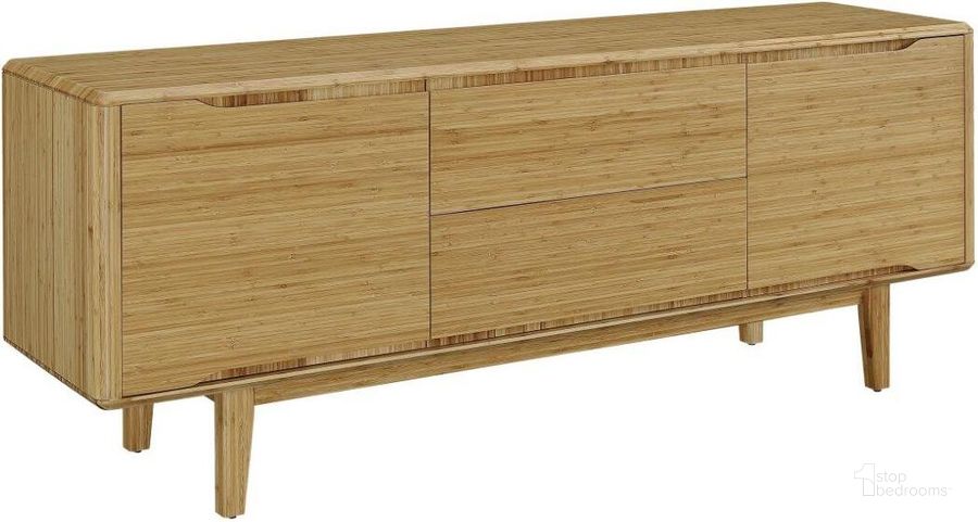 The appearance of Currant Caramelized Sideboard designed by Greenington in the transitional interior design. This caramelized piece of furniture  was selected by 1StopBedrooms from Currant Collection to add a touch of cosiness and style into your home. Sku: G0025CA. Product Type: Sideboard. Material: Bamboo. Image1
