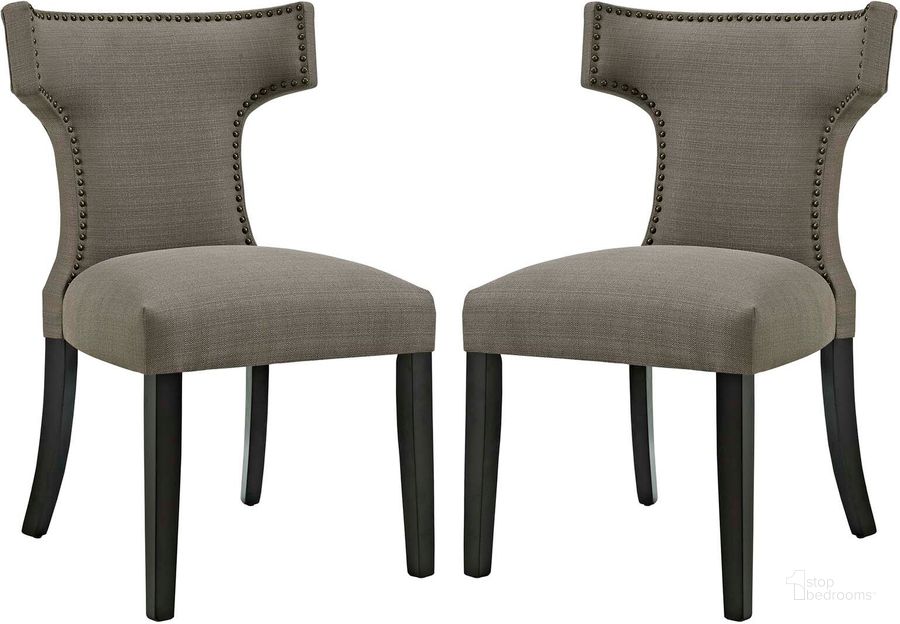 The appearance of Curve Granite Dining Side Chair Fabric Set of 2 designed by Modway in the modern / contemporary interior design. This granite piece of furniture  was selected by 1StopBedrooms from Curve Collection to add a touch of cosiness and style into your home. Sku: EEI-2741-GRA-SET. Material: Wood. Product Type: Side Chair. Image1