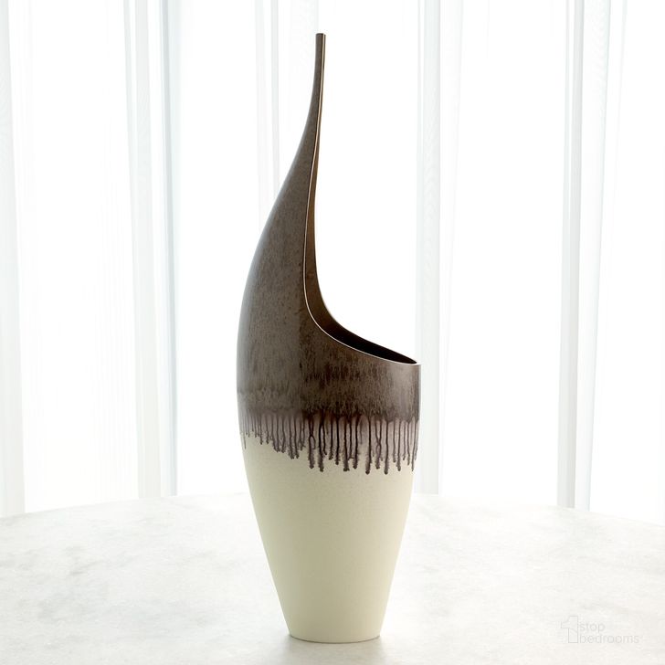 The appearance of Curved Tall Vase In Amethyst Drip Stem designed by Global Views in the modern / contemporary interior design. This white piece of furniture  was selected by 1StopBedrooms from Curved Collection to add a touch of cosiness and style into your home. Sku: 1.10842. Material: Ceramic. Product Type: Vase. Image1
