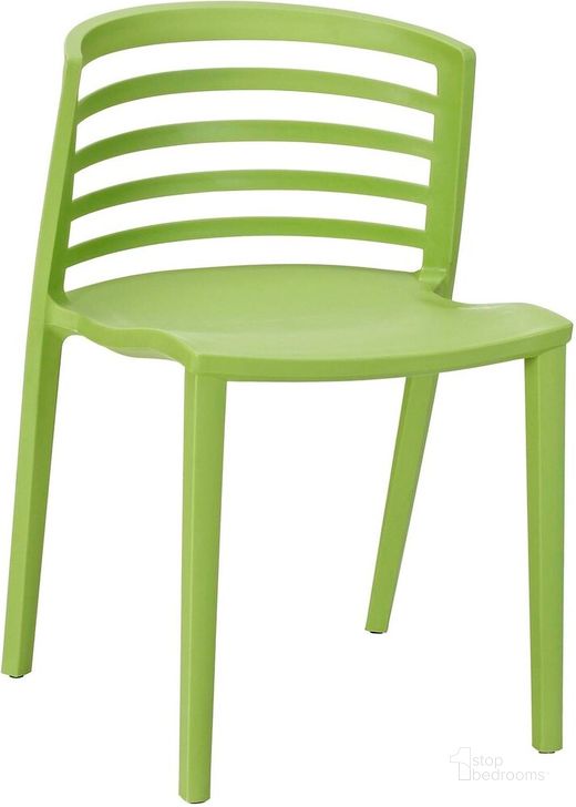 The appearance of Curvy Dining Side Chair In Green designed by Modway in the  interior design. This green piece of furniture  was selected by 1StopBedrooms from Curvy Collection to add a touch of cosiness and style into your home. Sku: EEI-557-GRN. Material: Polypropylene. Product Type: Side Chair. Image1