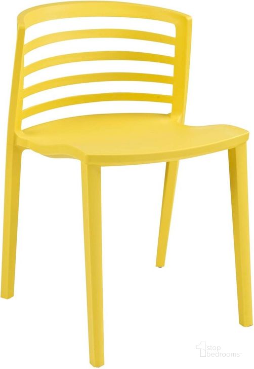 The appearance of Curvy Dining Side Chair In Yellow designed by Modway in the modern / contemporary interior design. This yellow piece of furniture  was selected by 1StopBedrooms from Curvy Collection to add a touch of cosiness and style into your home. Sku: EEI-557-YLW. Material: Polypropylene. Product Type: Side Chair. Image1