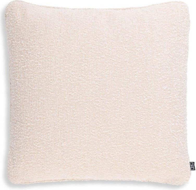 The appearance of Cushion Boucle L Cream designed by Eichholtz in the modern / contemporary interior design. This cream piece of furniture  was selected by 1StopBedrooms from Boucle Collection to add a touch of cosiness and style into your home. Sku: 114144. Material: Fabric. Product Type: Pillow. Image1