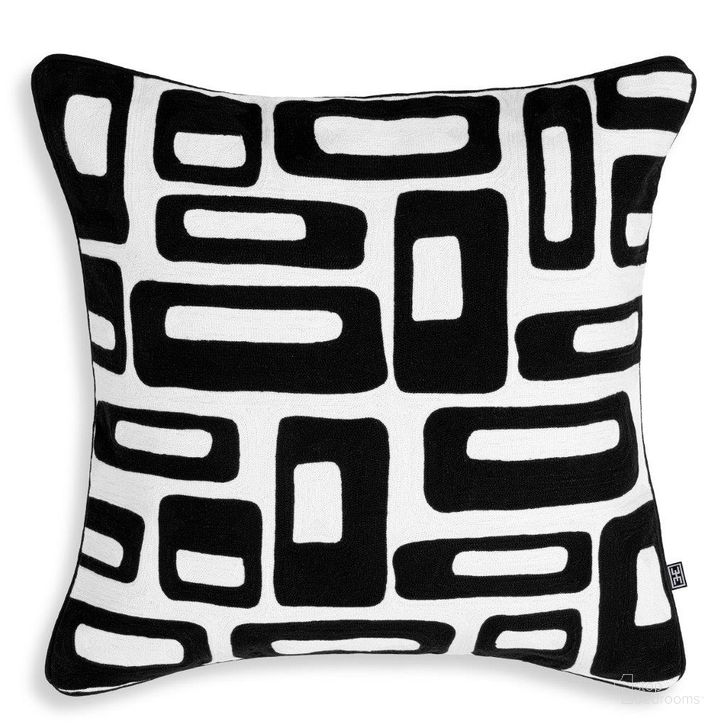 The appearance of Cushion Cerva Black White designed by Eichholtz in the modern / contemporary interior design. This white piece of furniture  was selected by 1StopBedrooms from Cerva Collection to add a touch of cosiness and style into your home. Sku: 117063. Product Type: Pillow. Image1
