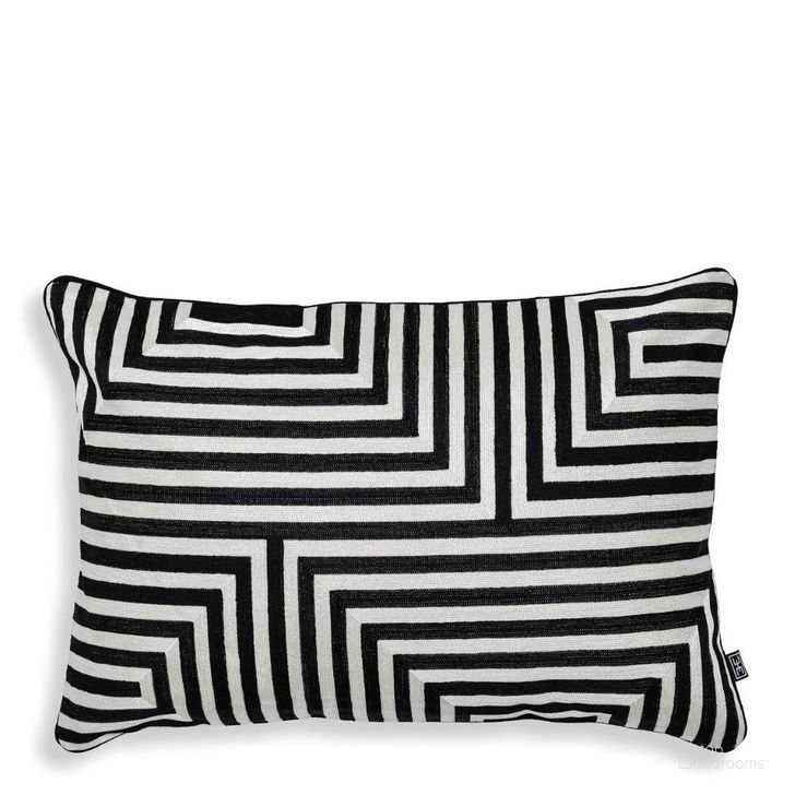 The appearance of Cushion Spray Rectangular Black White designed by Eichholtz in the modern / contemporary interior design. This white piece of furniture  was selected by 1StopBedrooms from Spray Collection to add a touch of cosiness and style into your home. Sku: 115068. Product Type: Pillow. Image1