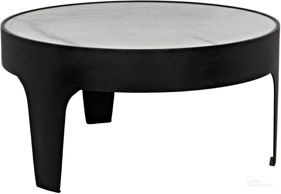 The appearance of Cylinder Round Coffee Table designed by Noir in the transitional interior design. This matte black piece of furniture  was selected by 1StopBedrooms from Cylinder Collection to add a touch of cosiness and style into your home. Sku: GTAB196MTB. Material: Marble. Product Type: Coffee Table. Image1