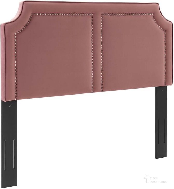 The appearance of Cynthia Performance Velvet King/California King Headboard In Dusty Rose designed by Modway in the  interior design. This dusty rose piece of furniture  was selected by 1StopBedrooms from Cynthia Collection to add a touch of cosiness and style into your home. Sku: MOD-6567-DUS. Product Type: Headboard. Bed Size: King. Material: MDF. Image1
