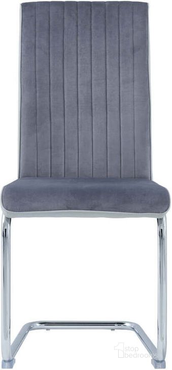 The appearance of 4957 Dining Chair Set of 4 In Grey designed by Global Furniture USA in the transitional interior design. This grey piece of furniture  was selected by 1StopBedrooms from 4957 Collection to add a touch of cosiness and style into your home. Sku: D4957DC;D4957DC;D4957DC;D4957DC. Product Type: Dining Chair. Material: Stainless Steel. Image1
