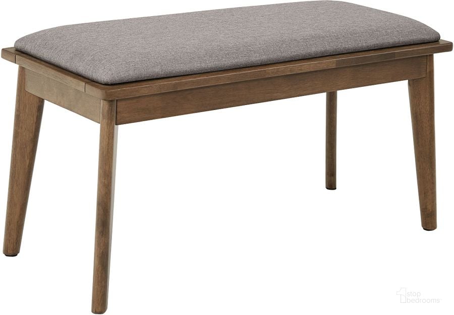 The appearance of Arcade Walnut Dining Bench designed by Progressive Furniture in the modern / contemporary interior design. This gray piece of furniture  was selected by 1StopBedrooms from Arcade Collection to add a touch of cosiness and style into your home. Sku: D829-69. Material: Fabric. Product Type: Dining Bench. Image1