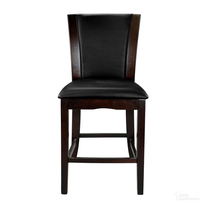 The appearance of Daisy Dark Brown Bi-Cast Vinyl Counter Height Chair Set of 2 designed by Homelegance in the modern / contemporary interior design. This dark brown piece of furniture  was selected by 1StopBedrooms from Daisy Collection to add a touch of cosiness and style into your home. Sku: 710-24. Product Type: Counter Height Chair. Material: Vinyl. Image1