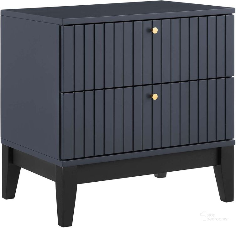 The appearance of Dakota Nightstand In Blue designed by Modway in the modern / contemporary interior design. This blue piece of furniture  was selected by 1StopBedrooms from Dakota Collection to add a touch of cosiness and style into your home. Sku: MOD-6671-BLU. Product Type: Nightstand. Material: MDF. Image1