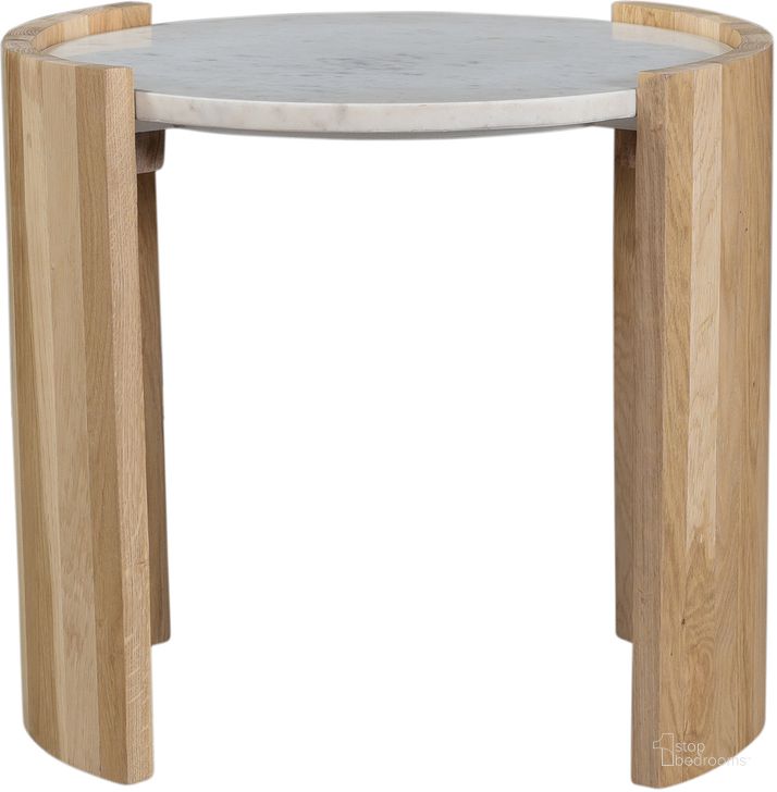The appearance of Dala Side Table In White designed by Moes Home in the modern / contemporary interior design. This white piece of furniture  was selected by 1StopBedrooms from Dala Collection to add a touch of cosiness and style into your home. Sku: JD-1038-18-0. Material: Marble. Product Type: Side Table. Image1