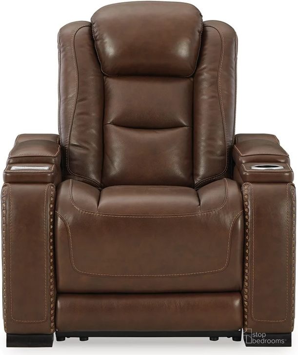 The appearance of Dalem Lake Mahogany Recliner designed by Luxury Loft in the modern / contemporary interior design. This mahogany piece of furniture  was selected by 1StopBedrooms from Dalem Lake Collection to add a touch of cosiness and style into your home. Sku: U8530613. Product Type: Recliner. Material: Leather Match. Image1