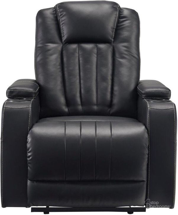 The appearance of Dalena Black Recliner designed by Atelier Home in the modern / contemporary interior design. This black piece of furniture  was selected by 1StopBedrooms from Dalena Collection to add a touch of cosiness and style into your home. Sku: 2400429. Material: Fabric. Product Type: Recliner. Image1