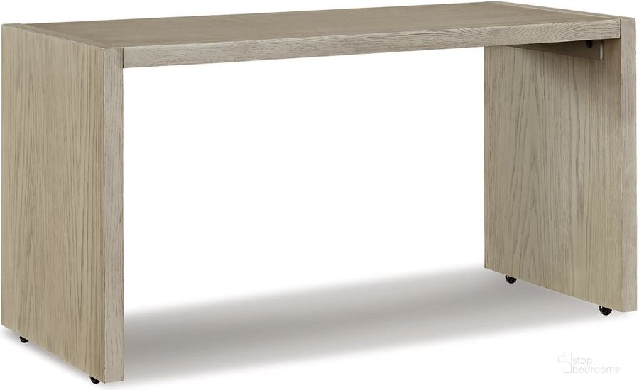The appearance of Dalenville Gray Sofa Table designed by Signature Design by Ashley in the modern / contemporary interior design. This gray piece of furniture  was selected by 1StopBedrooms from Dalenville Collection to add a touch of cosiness and style into your home. Sku: T965-17. Material: Wood. Product Type: Sofa Table. Image1