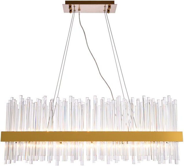 The appearance of Dallas 20 Light Gold Chandelier designed by Elegant Lighting in the modern / contemporary interior design. This gold piece of furniture  was selected by 1StopBedrooms from Dallas Collection to add a touch of cosiness and style into your home. Sku: 3000G36G. Material: Metal. Product Type: Chandelier. Image1