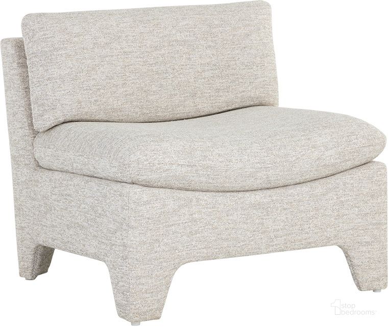 The appearance of Dallin Lounge Chair In Boho Oatmeal designed by Sunpan in the modern / contemporary interior design. This oatmeal piece of furniture  was selected by 1StopBedrooms from Dallin Collection to add a touch of cosiness and style into your home. Sku: 109994. Material: Fabric. Product Type: Lounge Chair. Image1