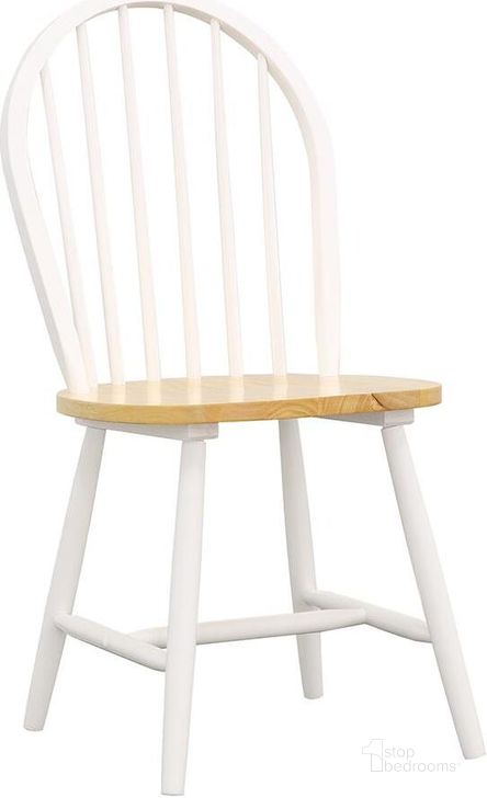 The appearance of Damen Natural/White Side Chair Set of 4 designed by Coaster in the country / farmhouse interior design. This white piece of furniture  was selected by 1StopBedrooms from Damen Collection to add a touch of cosiness and style into your home. Sku: 4129. Material: Wood. Product Type: Side Chair. Image1