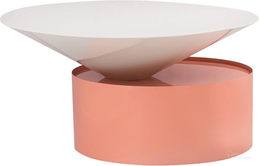 The appearance of Damon White Coffee Table 267-C designed by Meridian in the modern / contemporary interior design. This pink piece of furniture  was selected by 1StopBedrooms from Damon Collection to add a touch of cosiness and style into your home. Sku: 267-C. Product Type: Coffee Table. Material: Iron. Image1