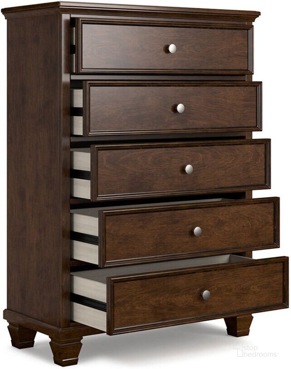 Danabrin Brown Five Drawer Chest by Ashley Furniture | 1StopBedrooms
