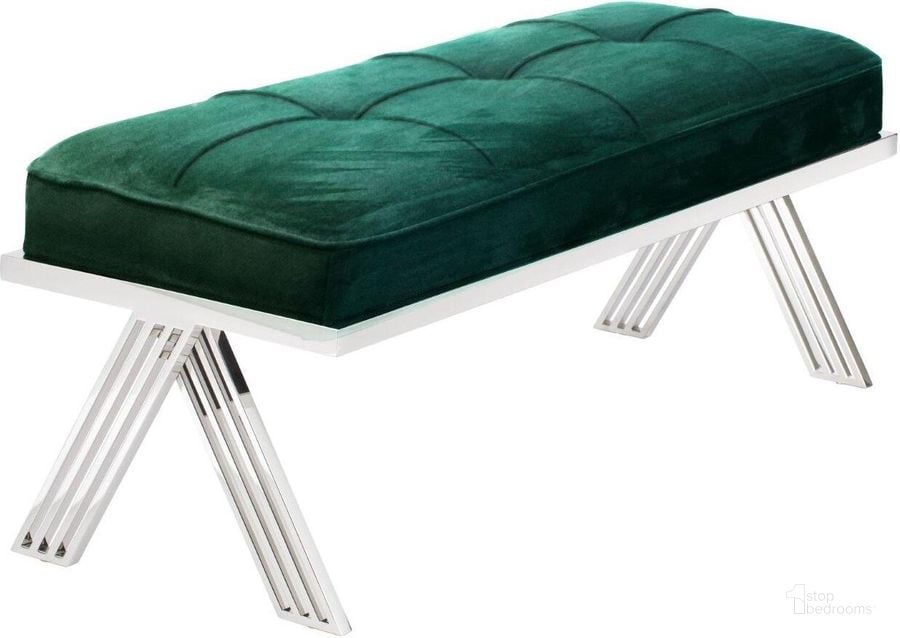 The appearance of Dania Green Bench designed by Bellini Modern Living in the modern / contemporary interior design. This green piece of furniture  was selected by 1StopBedrooms from Dania Collection to add a touch of cosiness and style into your home. Sku: Dania B GRN. Product Type: Bench.