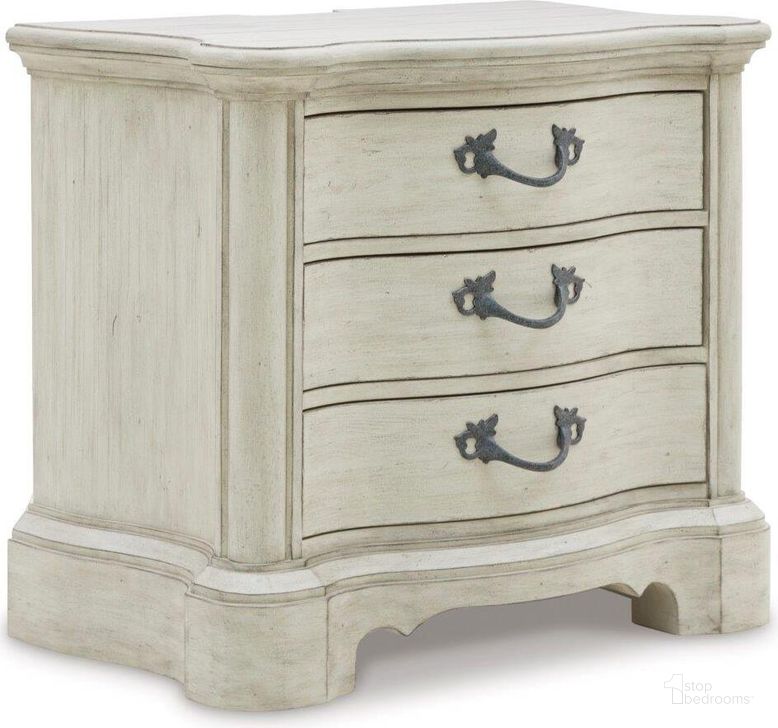 The appearance of Danuta Antique White Nightstand designed by Versailles Home in the traditional interior design. This antique white piece of furniture  was selected by 1StopBedrooms from Danuta Collection to add a touch of cosiness and style into your home. Sku: B980-93. Material: Wood. Product Type: Nightstand. Image1