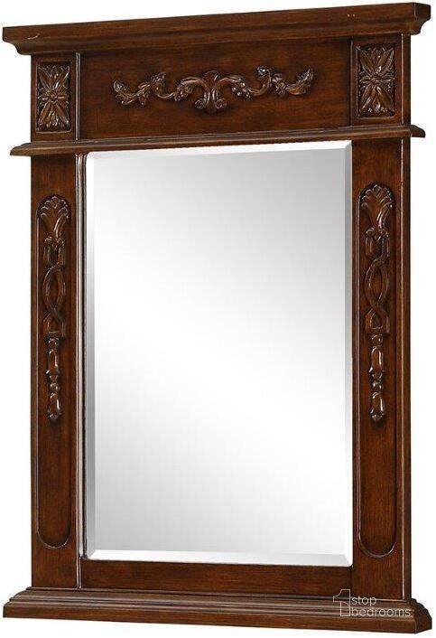 The appearance of Danville 22 Rectangular Brown Mirror designed by Elegant Lighting in the traditional interior design. This brown piece of furniture  was selected by 1StopBedrooms from Danville Collection to add a touch of cosiness and style into your home. Sku: VM-1009. Material: MDF. Product Type: Accent Mirror.