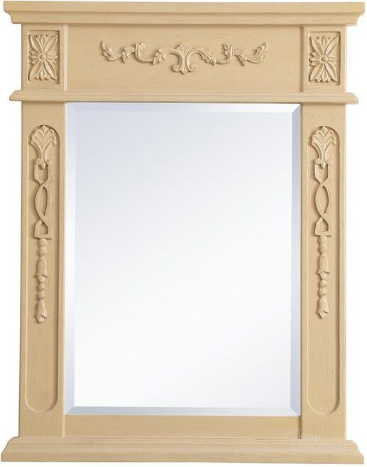The appearance of Danville Wood Frame Mirror 22 Inch X 28 Inch In Light Antique Beige designed by Elegant Lighting in the traditional interior design. This light beige piece of furniture  was selected by 1StopBedrooms from Danville Collection to add a touch of cosiness and style into your home. Sku: VM12228LT. Product Type: Mirror. Material: MDF. Image1