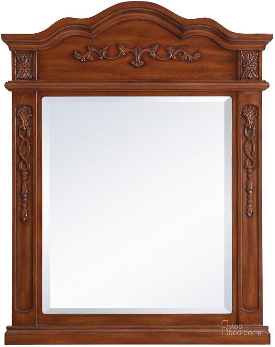 The appearance of Danville Wood Frame Mirror 28 Inch X 36 Inch Br designed by Elegant Lighting in the traditional interior design. This brown piece of furniture  was selected by 1StopBedrooms from Danville Collection to add a touch of cosiness and style into your home. Sku: VM32836BR. Product Type: Mirror. Material: MDF. Image1