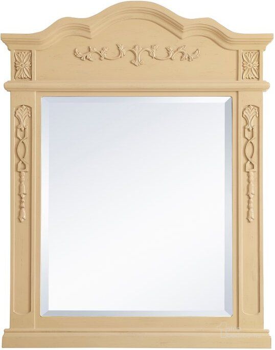 The appearance of Danville Wood Frame Mirror 28 Inch X 36 Inch In Light Antique Beige VM32836LT designed by Elegant Lighting in the traditional interior design. This light beige piece of furniture  was selected by 1StopBedrooms from Danville Collection to add a touch of cosiness and style into your home. Sku: VM32836LT. Product Type: Mirror. Material: MDF. Image1