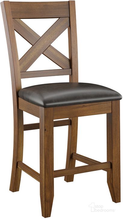The appearance of Darby Barstool In Brown designed by Emerald Home Furnishings in the country / farmhouse interior design. This brown piece of furniture  was selected by 1StopBedrooms from Darby Collection to add a touch of cosiness and style into your home. Sku: 6278-C2. Material: Wood. Product Type: Barstool. Image1