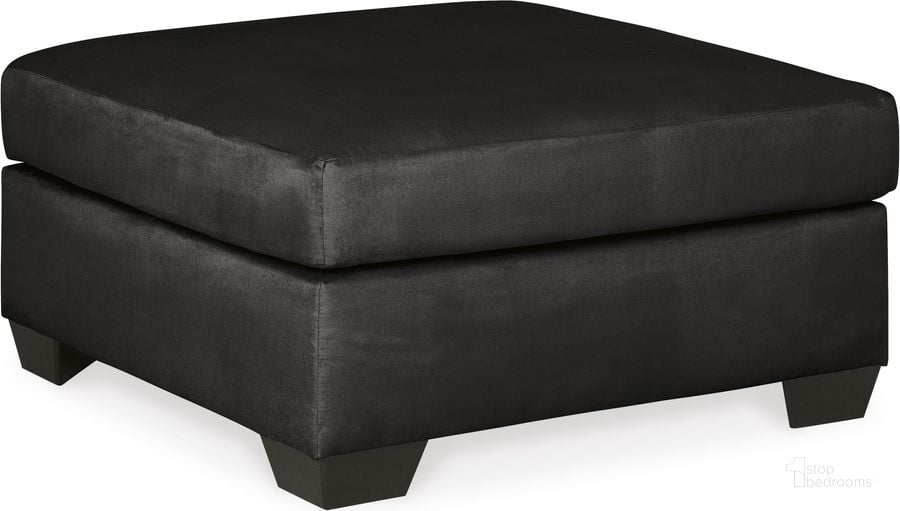 The appearance of Darcy Ottoman In Black designed by Signature Design by Ashley in the modern / contemporary interior design. This black piece of furniture  was selected by 1StopBedrooms from Darcy Collection to add a touch of cosiness and style into your home. Sku: 7500814. Material: Fabric. Product Type: Ottoman. Image1