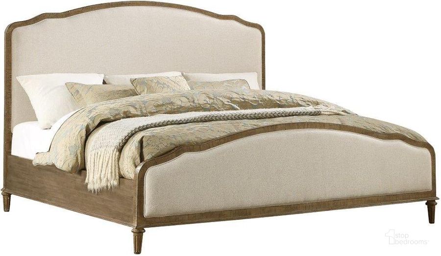 The appearance of Daren Buff King Upholstered Bed 0qd24428334 designed by Off 5th Home in the transitional interior design. This buff piece of furniture  was selected by 1StopBedrooms from Daren Collection to add a touch of cosiness and style into your home. Sku: B560-14HB-05;B560-14FB-05;B560-14R-05. Bed Type: Panel Bed. Material: Wood. Product Type: Panel Bed. Bed Size: King. Image1