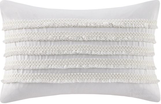 The appearance of Daria Cotton Oblong Pillow With Tassels In Ivory designed by Olliix in the country / farmhouse interior design. This ivory piece of furniture  was selected by 1StopBedrooms from Daria Collection to add a touch of cosiness and style into your home. Sku: II30-1086. Material: Cotton. Product Type: Pillow. Image1