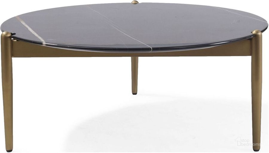 The appearance of Dario Black Marble Top Coffee Table designed by Bellini Modern Living in the modern / contemporary interior design. This black and gold piece of furniture  was selected by 1StopBedrooms from Dario Collection to add a touch of cosiness and style into your home. Sku: Dario CT. Product Type: Coffee Table. Image1