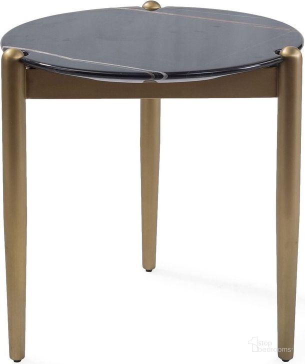The appearance of Dario Black Marble Top End Table designed by Bellini Modern Living in the modern / contemporary interior design. This black and gold piece of furniture  was selected by 1StopBedrooms from Dario Collection to add a touch of cosiness and style into your home. Sku: Dario ET. Product Type: End Table. Image1