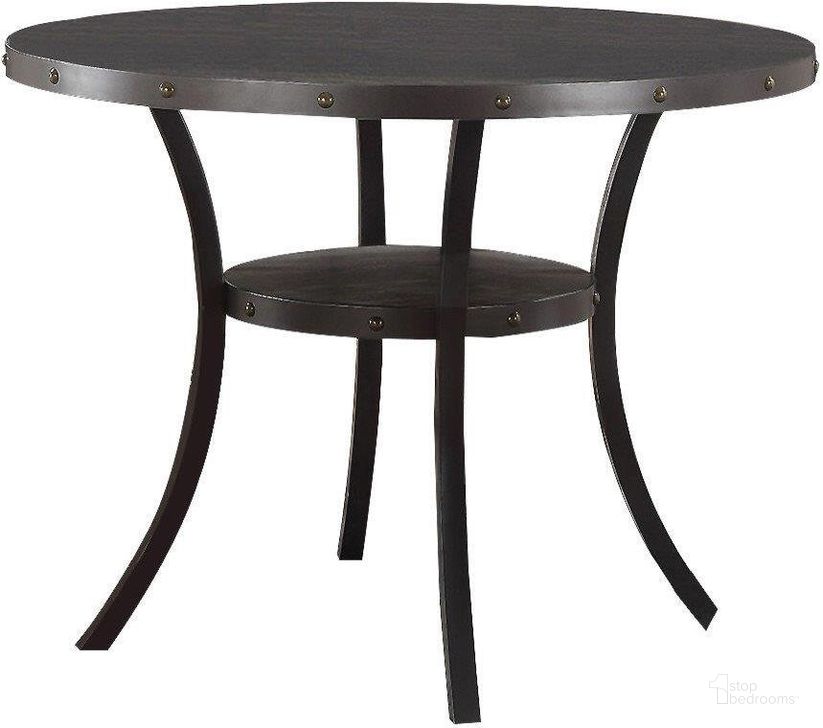 The appearance of Darlington Solid Wood Round Counter Height Table In Antique Black designed by Best Master Furniture in the transitional interior design. This antique black piece of furniture  was selected by 1StopBedrooms from Darlington Collection to add a touch of cosiness and style into your home. Sku: HX001ABTCH. Table Top Shape: Round. Material: Wood. Product Type: Counter Height Table. Size: 48". Image1