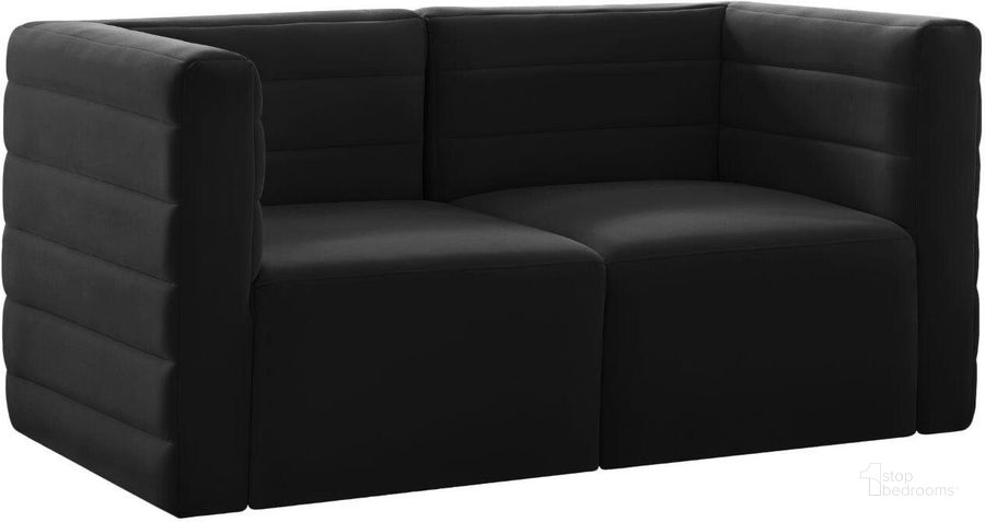 The appearance of Darrick Black Velvet Sofa 0qb24417194 designed by Furnique in the modern / contemporary interior design. This black velvet piece of furniture  was selected by 1StopBedrooms from Darrick Collection to add a touch of cosiness and style into your home. Sku: 677Black-S63-1;677Black-S63-2. Product Type: Sofa. Material: Velvet. Image1