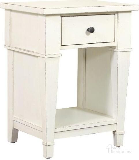 The appearance of Dartagnan Weathered White Nightstand 0qd24428286 designed by Polished Pine in the country / farmhouse interior design. This weathered white piece of furniture  was selected by 1StopBedrooms from Dartagnan Collection to add a touch of cosiness and style into your home. Sku: 683-028. Material: Wood. Product Type: Nightstand. Image1