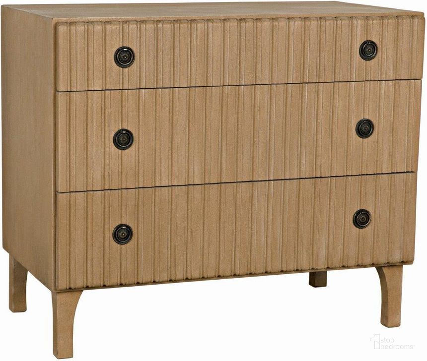 The appearance of Daryl Dresser In Weathered designed by Noir in the transitional interior design. This weathered piece of furniture  was selected by 1StopBedrooms from Daryl Collection to add a touch of cosiness and style into your home. Sku: GDRE164WEA. Product Type: Dresser. Material: Wood Veneer. Image1