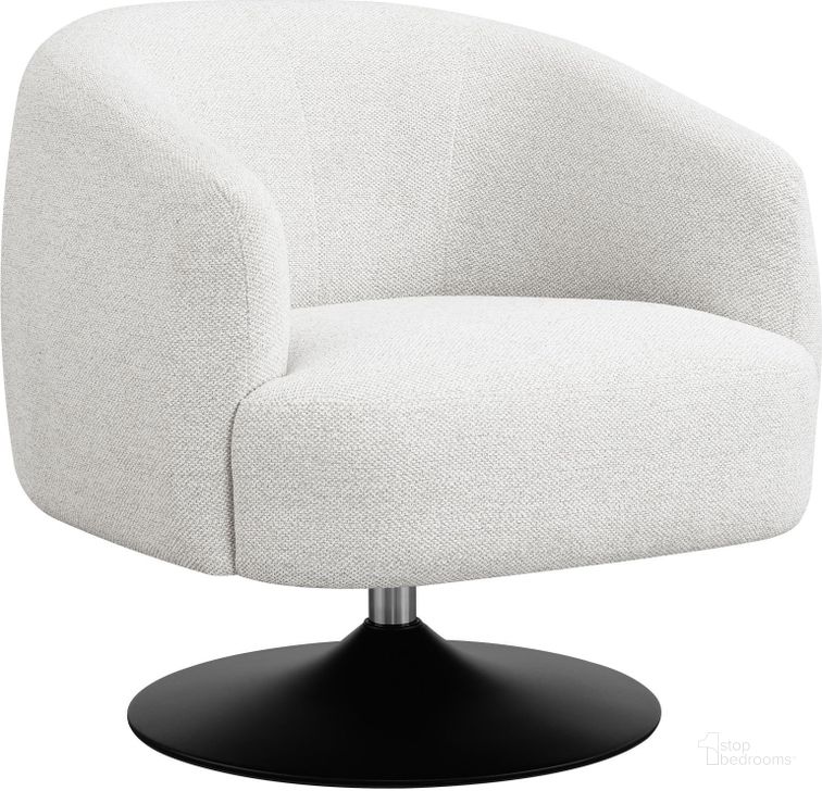 The appearance of Dave Upholstered Swivel Accent Chair In Beige and Matte Black designed by Coaster in the modern / contemporary interior design. This beige/matte black piece of furniture  was selected by 1StopBedrooms from Dave Collection to add a touch of cosiness and style into your home. Sku: 905739. Material: Upholstered. Product Type: Swivel Chair. Image1