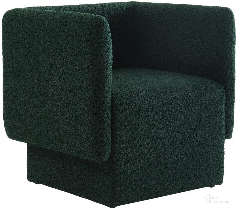 The appearance of Davia Green Accent Chair designed by Furnique in the modern / contemporary interior design. This green piece of furniture  was selected by 1StopBedrooms from Davia Collection to add a touch of cosiness and style into your home. Sku: 575Green. Material: Fabric. Product Type: Accent Chair. Image1