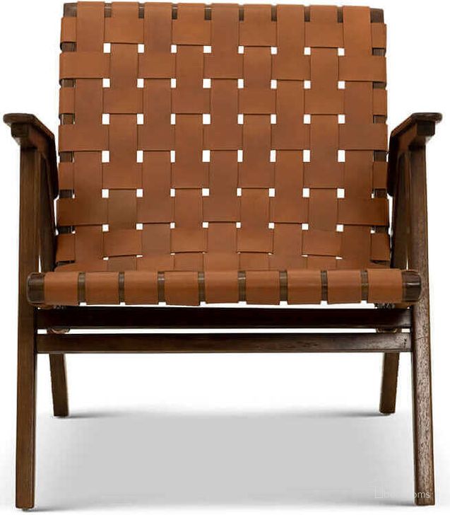 The appearance of David Genuine Leather Tan Lounge Chair designed by Ashcroft Furniture in the transitional interior design. This tan piece of furniture  was selected by 1StopBedrooms from David Collection to add a touch of cosiness and style into your home. Sku: AFC00108. Material: Wood. Product Type: Lounge Chair. Image1