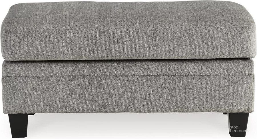 The appearance of Davinca Ottoman In Charcoal designed by Signature Design by Ashley in the traditional interior design. This charcoal piece of furniture  was selected by 1StopBedrooms from Davinca Collection to add a touch of cosiness and style into your home. Sku: 3520414. Material: Fabric. Product Type: Ottoman. Image1