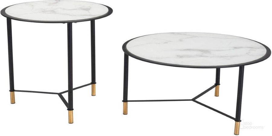 The appearance of Davis Coffee Tables Set of 2 Black and White designed by Zuo Modern in the modern / contemporary interior design. This black and white piece of furniture  was selected by 1StopBedrooms from Davis Collection to add a touch of cosiness and style into your home. Sku: 101704. Material: Steel. Product Type: Coffee Table. Image1