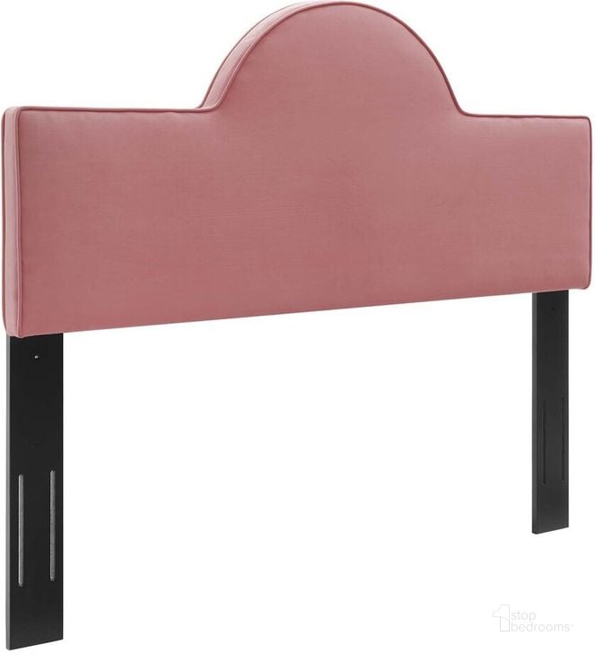 The appearance of Dawn Twin Performance Velvet Headboard In Dusty Rose designed by Modway in the modern / contemporary interior design. This dusty rose piece of furniture  was selected by 1StopBedrooms from Dawn Collection to add a touch of cosiness and style into your home. Sku: MOD-6302-DUS. Product Type: Headboard. Bed Size: Twin. Material: MDF. Image1
