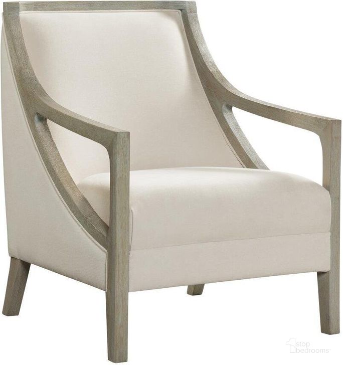 The appearance of Dayna Natural Accent Chair With White Wash Frame designed by Picket House in the transitional interior design. This natural and white piece of furniture  was selected by 1StopBedrooms from Dayna Collection to add a touch of cosiness and style into your home. Sku: UHK525102E. Product Type: Accent Chair. Material: Rubberwood. Image1