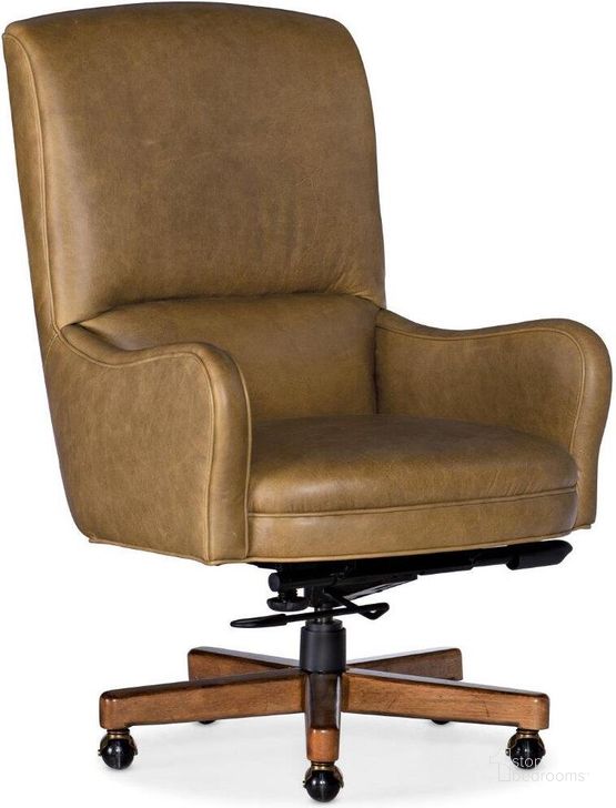 The appearance of Dayton Executive Swivel Tilt Chair designed by Hooker in the transitional interior design. This medium wood piece of furniture  was selected by 1StopBedrooms from EC Collection to add a touch of cosiness and style into your home. Sku: EC203-086. Material: Leather. Product Type: Desk Chair. Image1